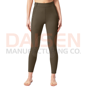 Women Horse Riding Pants Silicone Grip Leggings High Rise Stretch Fabric Comfortable Training Wear - Product Image 3