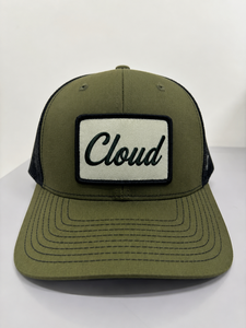 Casquette Trucker avec Bordure Brodée et Patch Tissé, Vert Olive, Panneau en Toile et Maille Respirante, Imperméable, Tendance, Polyester/Coton, Unisexe - Product Image 5