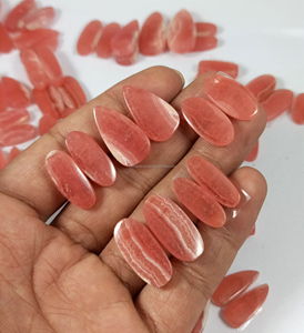 Paire de cabochons en rhodochrosite naturelle certifiée IGI, tailles et formes variées, pierres pour la fabrication de bijoux, prix de gros - Product Image 6