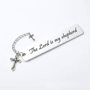 Regalos Bíblicos Personalizados, Marcadores Cristianos Tradicionales de Zinc Chapado en Oro con Impresión en Serigrafía - Product Image 1