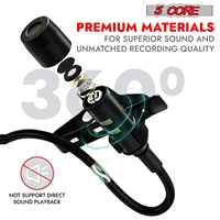 Microphone Lavalier Professionnel 5 Cœurs, Omnidirectionnel, à Condensateur, Portable, 3,5 mm, Microfono