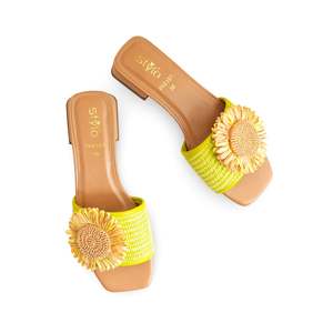 FR8357รองเท้าแตะพิมพ์ลายสัตว์ทางการสีเขียว - Product Image 1