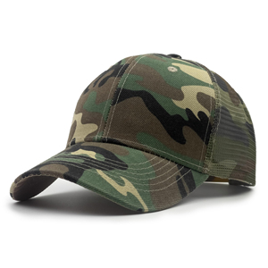 Camouflage Mesh Trucker <b>Cap</b> Adjustable 6-Panel Hat Unisex Outdoor Casual Spring Summer Breathable Waterproof - Product Image 1