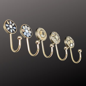 Brass Material Wall Mounted Hook Golden Wall Hook Home Bedroom Wall Decoration <b>Key</b> Holding Equipment Cloths <b>Hanger</b> Hook & Rails - Product Image 1