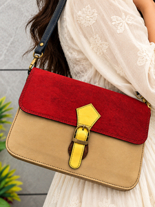 Nuevo Bolso Bandolera Rojo con Diseño de Leopardo, Ligero, para Mujer, Hecho a Mano, Diseño Personalizado, Forro de Nailon, 1-1.9L - Product Image 1