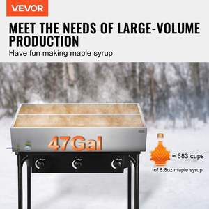 Pentola Evaporatrice per Sciroppo d'Acero in Acciaio Inox da 47 Galloni, Capacità 683 Tazze da 8,8 oz, per Uso Domestico, Esterno e Industriale, 1 Valvola 3 - Product Image 2