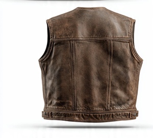 เสื้อแจ็คเก็ตหนังไร้แขนคุณภาพพรีเมียม ดีไซน์หรูหราและเท่มาก - Product Image 2