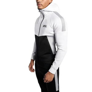 Ensemble de survêtement personnalisé pour hommes, veste à capuche zippée et pantalon de jogging, vêtements de sport, tenue athlétique scolaire, fabrication de vêtements en gros - Product Image 3