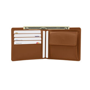 RFID Blocking Genuine Leather Wallet Multi Card Slots Coin <b>Purse</b> Bifold Short Wallet Men Women Custom Logo in Bangladesh - Product Image 3