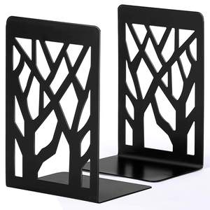 Porte-livres découpé au laser, qualité supérieure, nouveau style, métal noir, pour bureau, université, table et décoration - Product Image 1