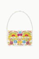 Sac fourre-tout brodé de perles colorées, fait main, patchwork floral, sac à bandoulière personnalisé, sac promotionnel élégant pour femme