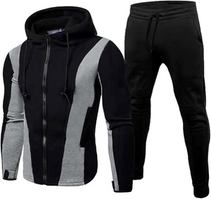Hot Selling 100% Cotton Men's <b>Tracksuit</b> Sets Long Sleeve Warm Fleece Sportswear Suit All Size Available - Product Image 5