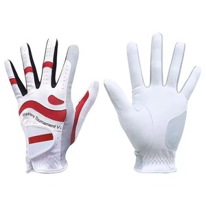 Wholesale Breathable Black Men's Golf <b>Gloves</b> <b>Hands</b> Adult Genuine Leather Lightweight <b>Moisture</b> Wicking Outdoor Professional - Product Image 1