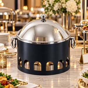 Stainless Steel Round Dome Chafing Dish <b>Buffet</b> <b>Server</b> - Product Image 4