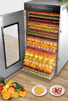 20-laags roestvrijstalen elektrische commerciële voedsel- en vleesdroger, jerky-dehydrator machine HJ-CM009-20