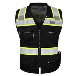 Gilet de sécurité unisexe réglable de qualité supérieure, haute visibilité, réfléchissant, léger, durable, pour travaux de construction, équipement de sécurité - Product Image 6