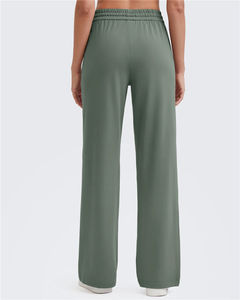 Pantalones de trabajo de moda para mujer, de cintura alta, con protección solar, adelgazantes, de seda helada, de pierna ancha - Product Image 6