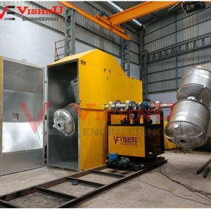 Máquina de Rotomoldeo Biaxial de Dos Brazos a Gas para la Producción de Tanques de Plástico Grandes - Product Image 1