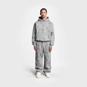 <b>Men</b> Plus Size Winter Pullover Sweatsuit Set with Hoodie <b>Jogger</b> Pants Casual 2 Piece Soft Fleece Athletic <b>Gym</b> Running - Product Image 1