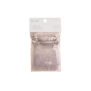 Sacchetti regalo in organza Ilan 9x12cm argento 6 pezzi per confezionamento gioielli - Product Image 1