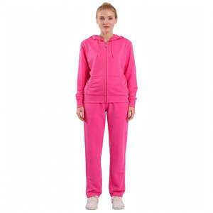 Conjunto de chándal de manga larga para mujer, ropa deportiva para correr y trotar, chándal con cremallera de estilo nuevo y ajuste holgado personalizado para mujer - Product Image 1