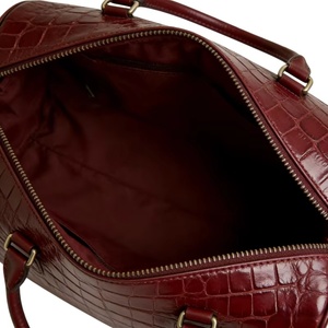 OEM ODM Custom Embossed Grain PU Leather Duffle Bag Textured Surface Travel Custom Logo - Product Image 2