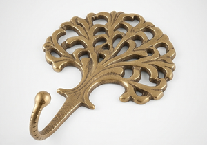 Deluxe Antique Brass Tree Design Wall <b>Hook</b> <b>With</b> Single <b>Hook</b> For Clothing Storage Door Display Stylish Homme Accent - Product Image 2