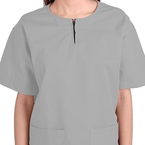 Ensemble de blouses médicales pour hommes, violet, col en V, manches courtes, uniforme en coton et polyester tissé, vêtements d'hôpital - Product Image 5
