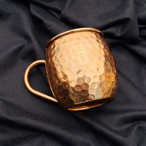 Taza de Cobre Puro para Cóctel Moscow Mule con Asa de Latón Premium, Taza Vintage Hecha a Mano para Bebidas, Café o Cerveza para Cocina - Product Image 4