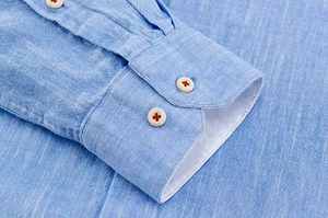 Chemise pour homme grande taille, couleur unie, manches longues, en lin et coton, chemise d'été confortable, décontractée, respirante et fraîche pour homme - Product Image 5