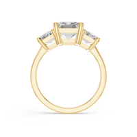 Bague de fiançailles en diamant synthétique de laboratoire taille brillant, couleur E, certifiée EGL, plaqué argent, pour femme, 10 pierres latérales, luxe, mariage