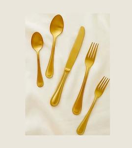 Juego de Cubiertos de Acero Inoxidable en Tonos Cálidos para Fiestas, Ecológico, de Primera Calidad, Diseño Elegante - Product Image 1