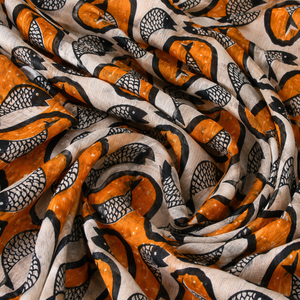 Nautical Fish Print Cotton Fabric 58/60 Inch Woven Medium Weight Home Textile Scarf Shawl for Women - Product Image 4