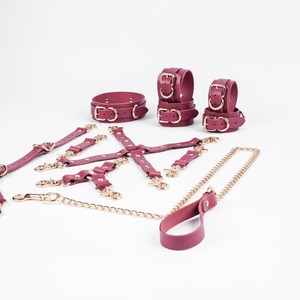 Luxury Full Grain Genuine Leather <b>Vintage</b> Heavy Duty Restraints 11Pcs Kit <b>Bondage</b> Fetish Gear Wholesale Private Labels RTTS-0047 - Product Image 6