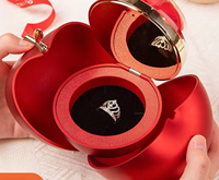 Nouveauté, boîte à bijoux en métal en forme de pomme dorée créative pour Noël
