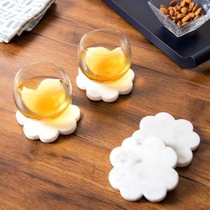 Ultra Luxury <b>Marble</b> <b>Coaster</b> Set Premium Natural Stone Drink <b>Coasters</b> With High Gloss Polished Finish Durable Heat Resistant - Product Image 2