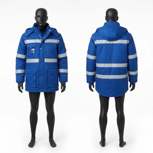 <b>Men</b> Work <b>Jacket</b> 240 GSM Polyester Twill Waterproof Padded <b>Jacket</b> Reflective Tape <b>Utility</b> Panels Custom Logo Heavy Duty Winter - Product Image 1