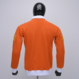 Maillot de rugby de style polo pour homme, qualité supérieure, logo personnalisé avec broderie chenille sur le devant et les manches. - Product Image 5