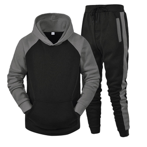 Heavyweight 100% Cotton Men's Slim Fit Winter Hooded Tracksuit Custom Sweat suit 2-Piece <b>Set</b> Quick Dry Streetwear Customizable - Product Image 1