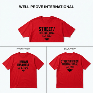 180 GSM Premium Cotton Knitted Breathable Jersey T <b>Shirt</b> <b>Red</b> <b>Black</b> Digital Printing Short Sleeve Casual Streetwear Unisex - Product Image 6