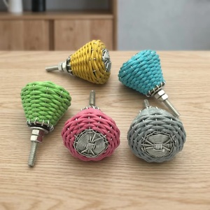 Handmade <b>Brass</b> Cotton Cord Woven Cabinet Knobs Shape Modern Design for Kitchen Hospital Use Drawer Pull Handle Easy Installation - Product Image 5