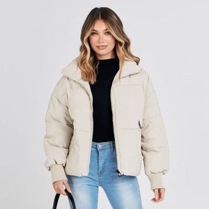 Women's Hooded Warm Winter Coat Quilted Thicken Puffer <b>Jacket</b> with Removable Fur Hood - Product Image 2