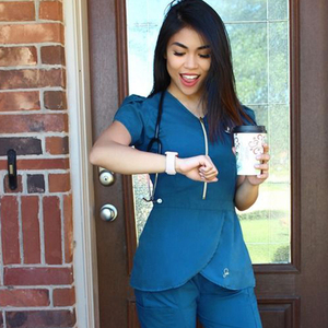 Unisex Hospital <b>Scrub</b> <b>Sets</b> with Zipper Front Jersey Fabric Needle Detection Seamless Fusing Top & Pants - Product Image 2
