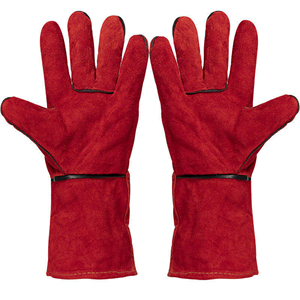 Wholesale Waterproof Heat Resistant Red Cowhide Double Layer Safety TIG Welding Gloves - Product Image 1