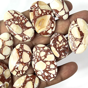 Pierre précieuse naturelle en jaspe cacahuète, cabochon, formes variées, 20-30 mm, vente en gros, livraison rapide - Product Image 1