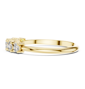 Elegant Multi Stone Round Diamond Collet Setting <b>Ring</b> Gold 14Kt 18Kt Platinum Engagement Wedding <b>Statement</b> Fine Jewelry - Product Image 4