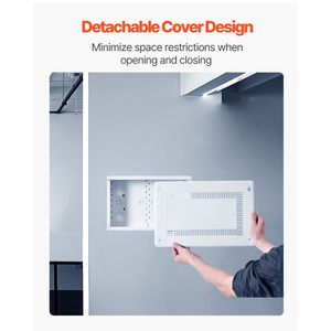 9 Inch Recessed Wall Media Box Cover Structured Wiri Wall Mount Cable Management Kit <b>Plastic</b> <b>Enclosure</b> for Structured Cabling - Product Image 6