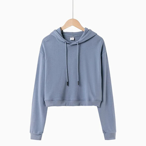 Sudaderas con capucha Crop Spring Mujer Ropa Sudaderas con capucha Señoras Crop Top Sudaderas con capucha Precio razonable Superventas Alta calidad - Product Image 2
