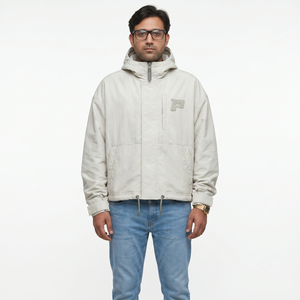 Custom Men's Streetwear Jacket Premium 165GSM Crinkle Nylon Oversized Boxy Windbreaker Water Resistant XS Size OEM ODM Wholesale - Product Image 1