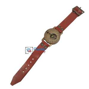 Boussole de poignet directionnelle Steampunk nautique en laiton avec bracelet en cuir, boussole de navigation, cadeaux de baptême pour les proches - Product Image 2